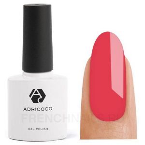 Гель-лак ADRI COCO № 115 ( 8 мл) насыщенный розово-коралловый, без блесток и перламутра ,плотный 