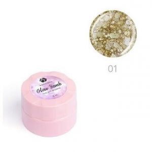 Гель для дизайна ногтей ADRICOCO Glow Bomb №01 "Золотой песок" (6 мл.)